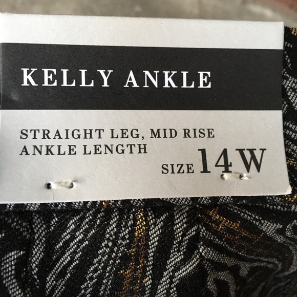 Lord & Taylor kelly ankle metallic print trouser - Picture 7 of 8